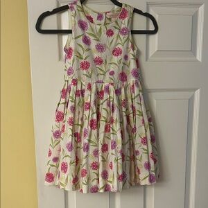 Charming Spring Floral Kids Dress - Purple and Green